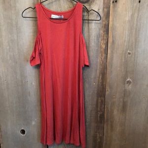 Abercrombie  & Fitch Cold Shoulder Dress in Red Size Small Women’s